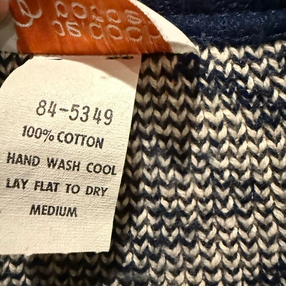 Beldoch Popper Vintage Cotton Cardigan Sweater Geometric Knit USA Made M - Picture 4 of 6
